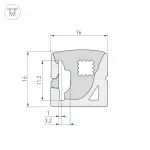 Силиконовый профиль WPH-FLEX-1616-SIDE-S11-50м WHITE Arlight Силикон 040831(1)