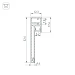 Профиль PLINTUS-H54B-2000 ANOD Arlight Алюминий 046387