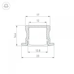Arlight Профиль LINE-2315-F-2000 ANOD Алюминий 044268