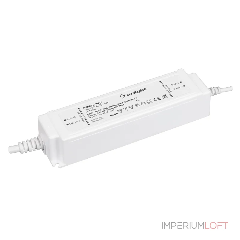 Arlight Блок питания ARPJ-SP-86700-PFC 60Вт 43-86В 0.7A IP67 037891 Arlight Блок питания ARPJ-SP-86700-PFC 60Вт 43-86В 0.7A IP67 037891