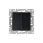 Механизм выключателя двухклавишный непроходной SWT-MK02-PL-BK 250В 16A Arlight 043725