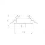 Arlight Чаша потолочная встраиваемая SPX-CANOPY-R60-C4 BK Металл 046020