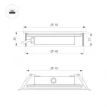 Светильник ART-GROUND-SLIM-R160-15Вт Warm3000 SL 30 deg 24В Arlight IP67 038167