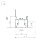 Arlight Профиль FOLED-WALL-3000 Алюминий 044857