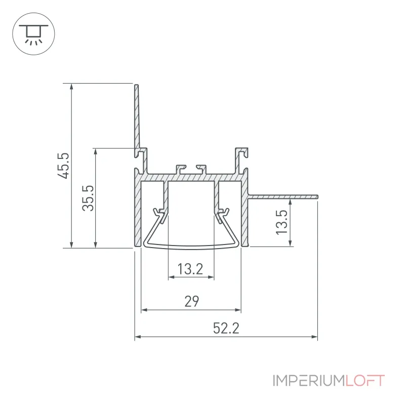 Arlight Профиль FOLED-WALL-3000 Алюминий 044857