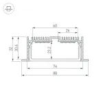 Arlight Профиль с экраном SL-LINIA88-F-2500 WHITE+OPAL Алюминий 021373