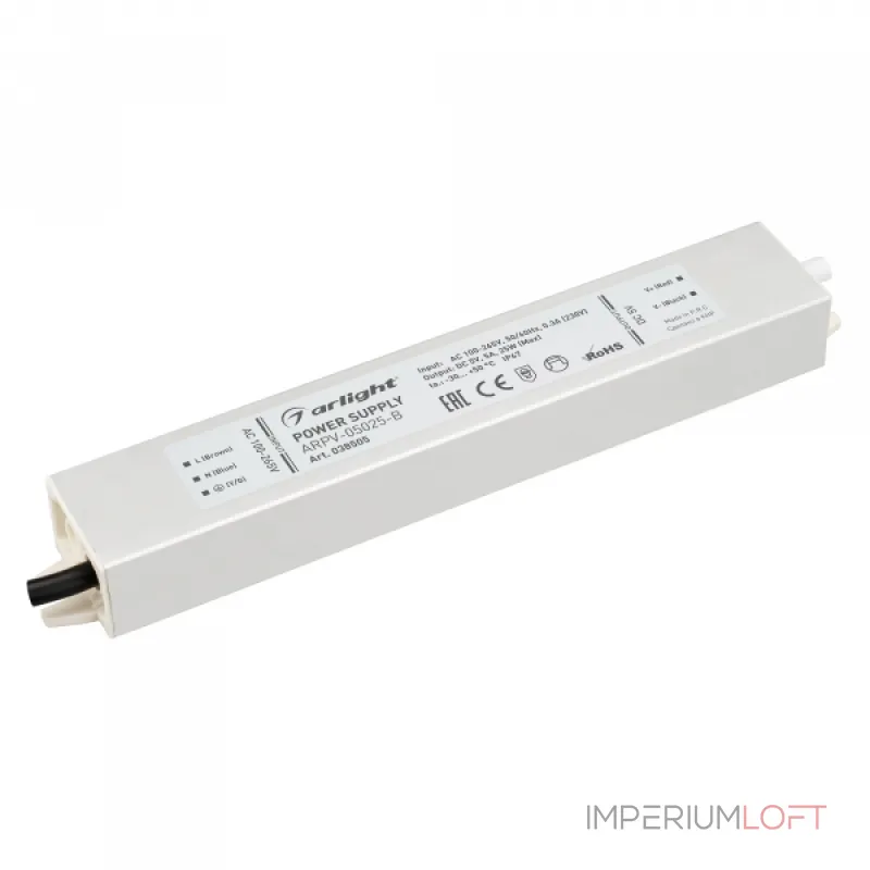 Arlight Блок питания ARPV-05025-B 5В 5.0A 25Вт IP67 038505