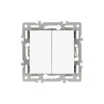 Механизм выключателя двухклавишный непроходной SWT-MK02-PL-WH 250В 16A Arlight 043724
