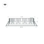 Светильник MS-MIST-BUILT-R220-30Вт Warm3000 WH 110 deg 230В Arlight IP54 041611