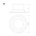 Arlight Светильник MS-BREEZE-BUILT-R104-12Вт Day4000 WH 90 deg 230В IP20 035611