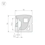 Силиконовый профиль WPH-FLEX-1616-SIDE-S11-50м WHITE Arlight Силикон 040831(1)