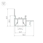 Arlight Профиль FOLED-WALL-3000 Алюминий 044857
