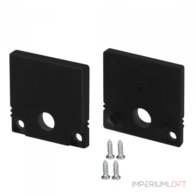 Заглушка SL-SLIM20-H20 BLACK с отверстием Arlight 047637