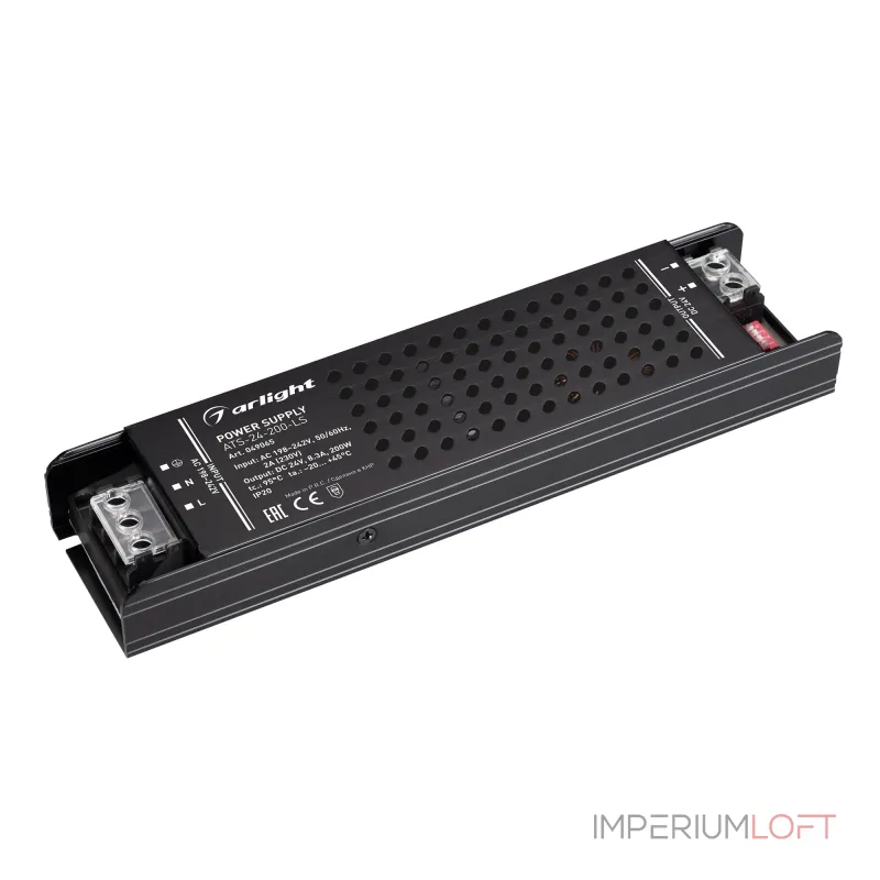 Arlight Блок питания ATS-24-200-LS 24В 8.3A 200Вт IP20 Сетка 049065 Arlight Блок питания ATS-24-200-LS 24В 8.3A 200Вт IP20 Сетка 049065