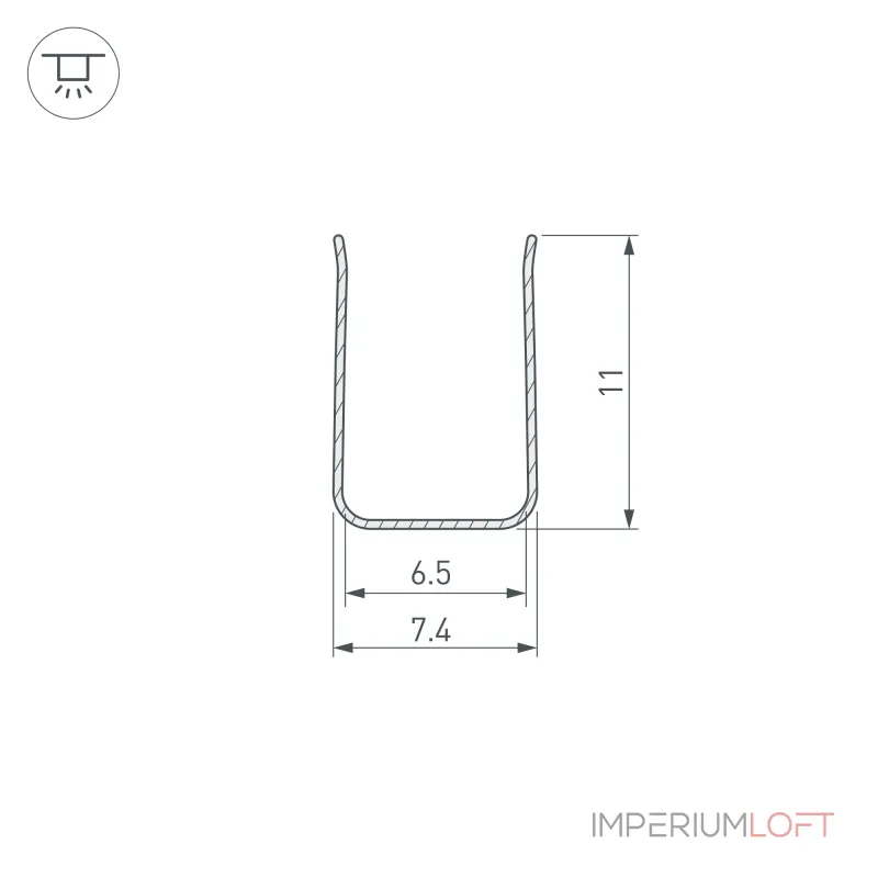 Arlight Профиль гибкий ARL-MOONLIGHT-1206-2x500 ANOD Алюминий 029824