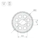 Arlight Силиконовый профиль WPH-FLEX-ROPE-D22-360deg-S8-5м WHITE Силикон 048598