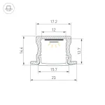 Arlight Профиль ARH-LINE-2315-F-2000 ANOD GOLD Алюминий 039991