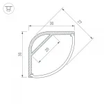 Arlight Профиль ARH-KANT-H30-2000 ANOD Алюминий 016136