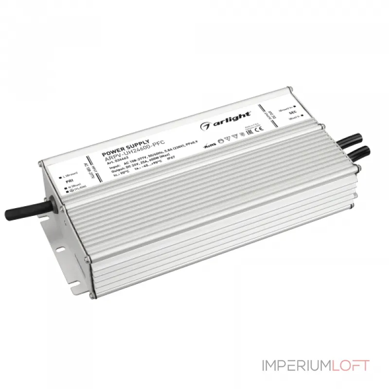 Arlight Блок питания ARPV-UH24600-PFC 24В 25A 600Вт IP67 034463 Arlight Блок питания ARPV-UH24600-PFC 24В 25A 600Вт IP67 034463