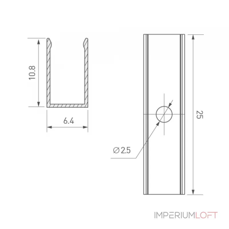 Arlight Держатель AURORA-1206-CLIP ANOD Алюминий 039353