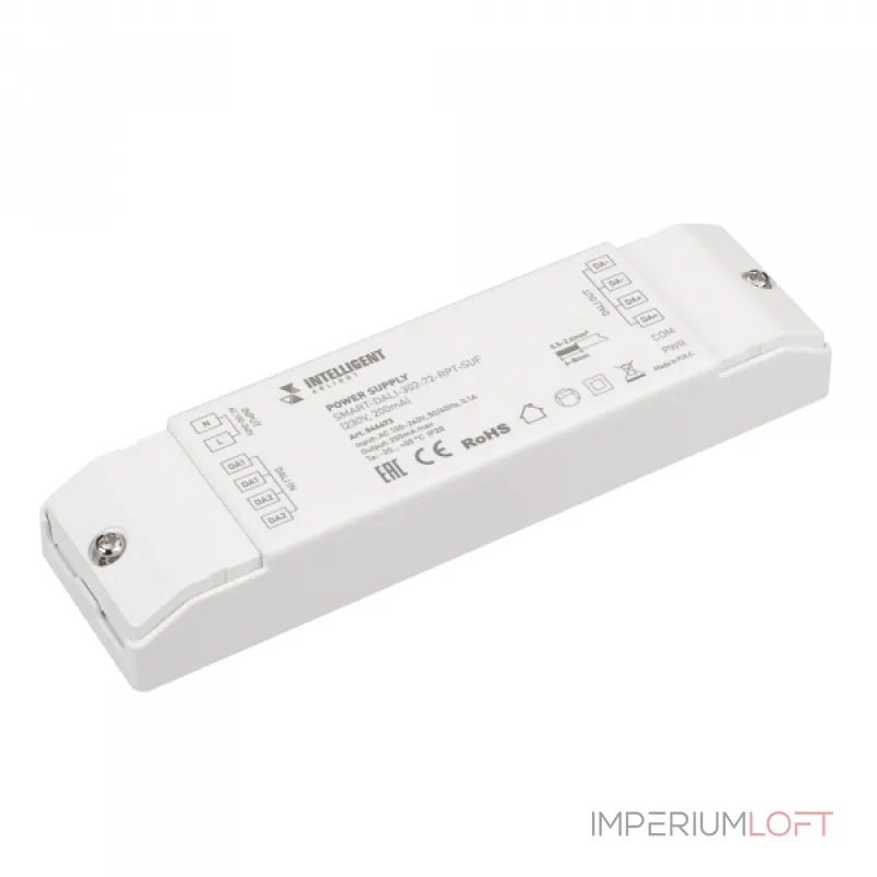 Arlight INTELLIGENT ARLIGHT Блок питания шины SMART-DALI-302-72-RPT-SUF 230В 200mA IARL IP20 046473 Arlight INTELLIGENT ARLIGHT Блок питания шины SMART-DALI-302-72-RPT-SUF 230В 200mA IARL IP20 046473
