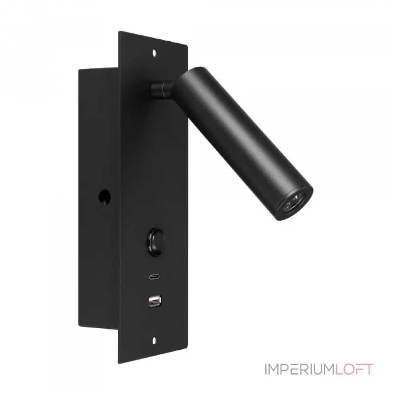 Светильник SP-BED-CHARGE-BUILT-S80x230-3Вт Warm3000 BK 20 deg 230В USB-A USB-C Arlight IP20 046880