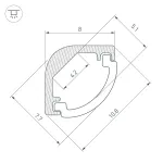 Arlight Профиль ARH-KANT-H8-2000 ANOD Алюминий 036323