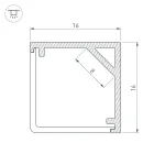 Arlight Профиль SL-KANT-H16-2000 WHITE Алюминий 037117