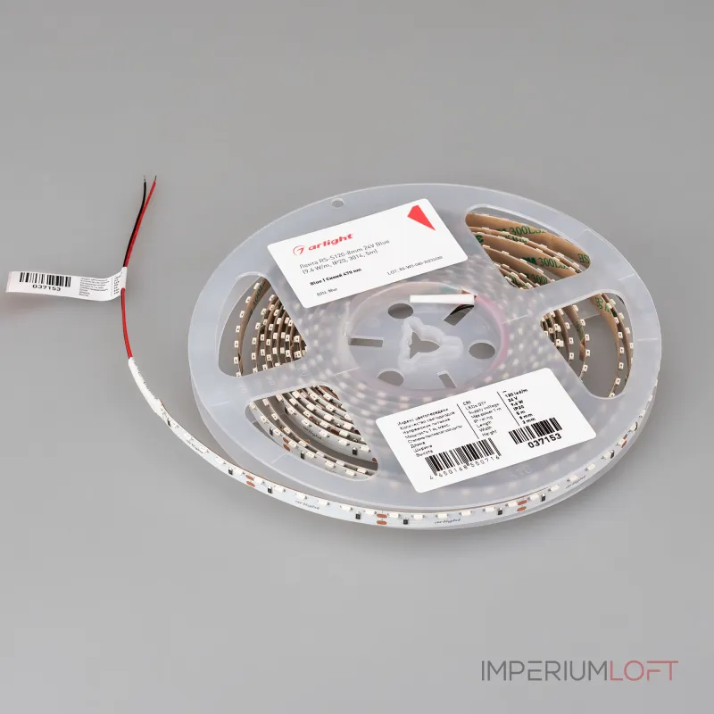 Arlight Лента RS-S120-8mm 24В Blue 9.6 В/м IP20 3014 5м боковое свечение 037153
