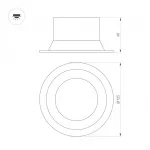Arlight Светильник MS-BREEZE-BUILT-R125-16Вт Day4000 WH 90 deg 230В IP20 035613