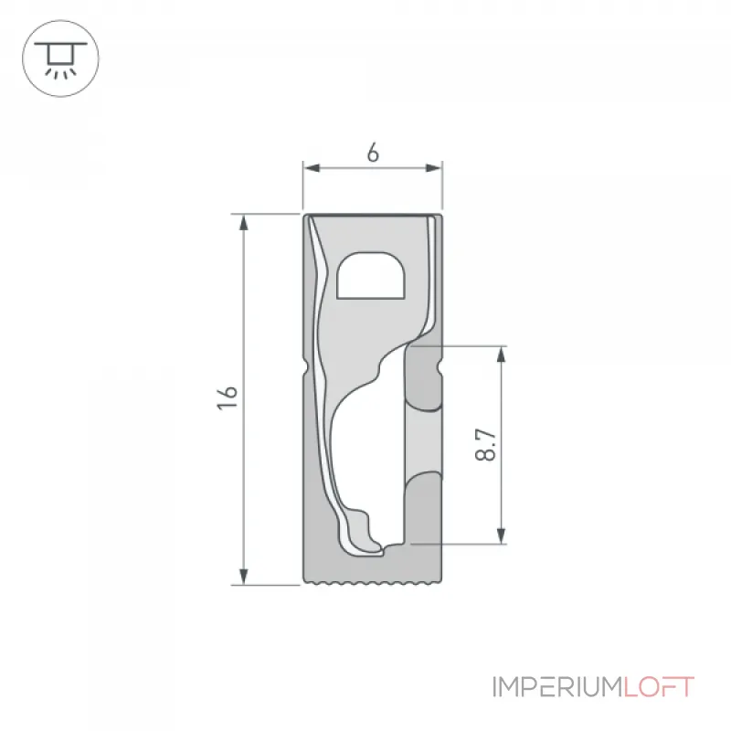 Arlight Силиконовый профиль WPH-FLEX-0616-SIDE-S9-5м FULL BLACK Силикон 045842