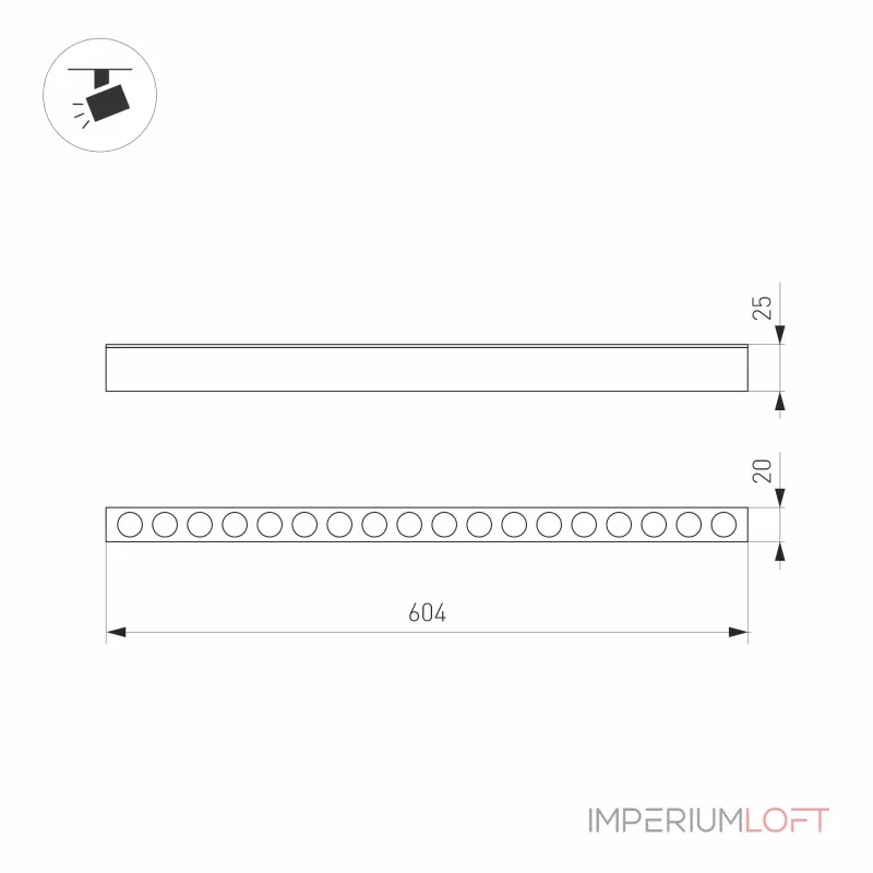Светильник MAG-DOTS-25-L600-18Вт Warm3000 BK 30 deg 24В DALI Arlight IP20 046327 Светильник MAG-DOTS-25-L600-18Вт Warm3000 BK 30 deg 24В DALI Arlight IP20 046327