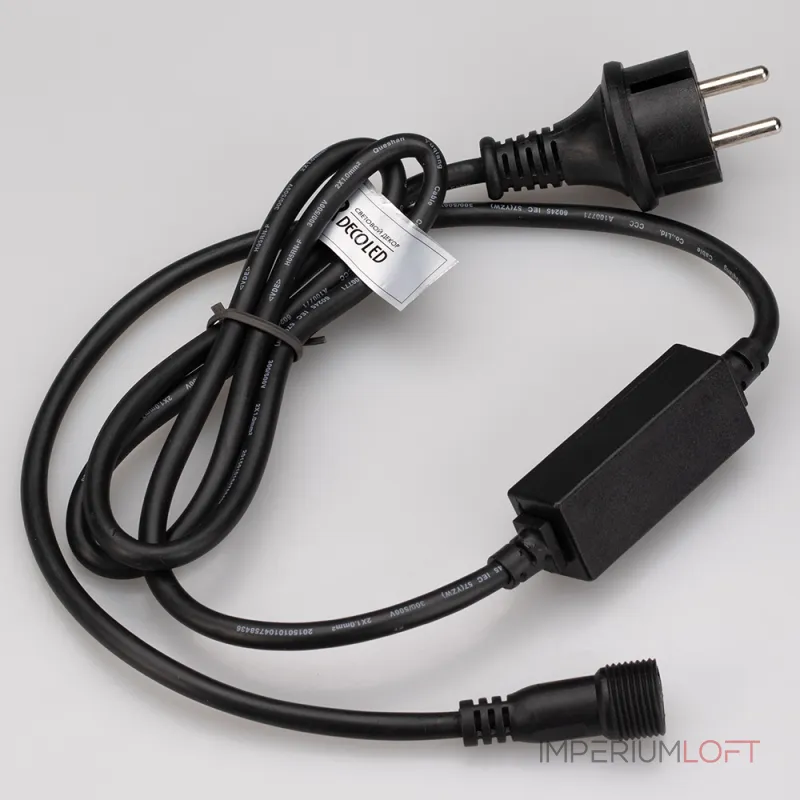 Arlight Шнур питания ARD-PRO-STD-1.5M Black 230В 1.6A Ardecoled Закрытый 025888