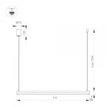 Arlight Светильник SP-UMBRA-HANG-H-L900-15Вт Warm3000 GD 120 deg 230В IP20 036945