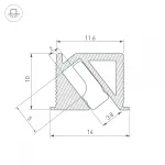 Профиль SL-BEVEL-H10-F14-2000 ANOD BLACK Arlight Алюминий 044084