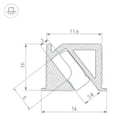 Профиль SL-BEVEL-H10-F14-2000 ANOD BLACK Arlight Алюминий 044084