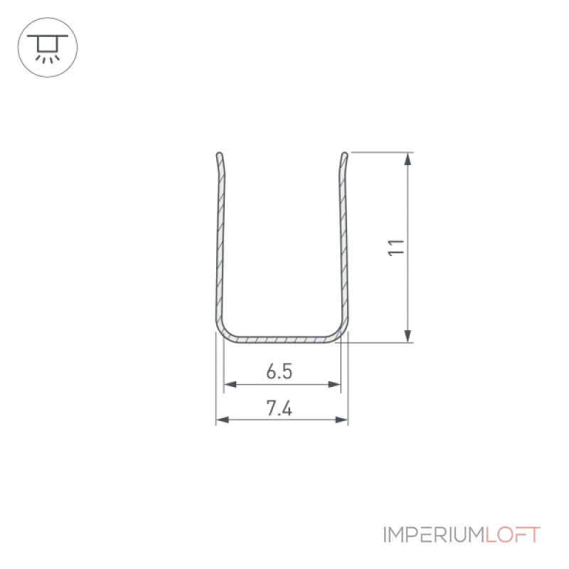 Arlight Профиль гибкий ARL-MOONLIGHT-1206-2x500 ANOD Алюминий 029824