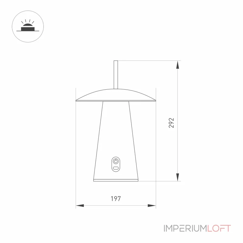 Arlight Светильник SP-PATIO-TAB-2Вт Warm3000 BK 127 deg IP54 043587