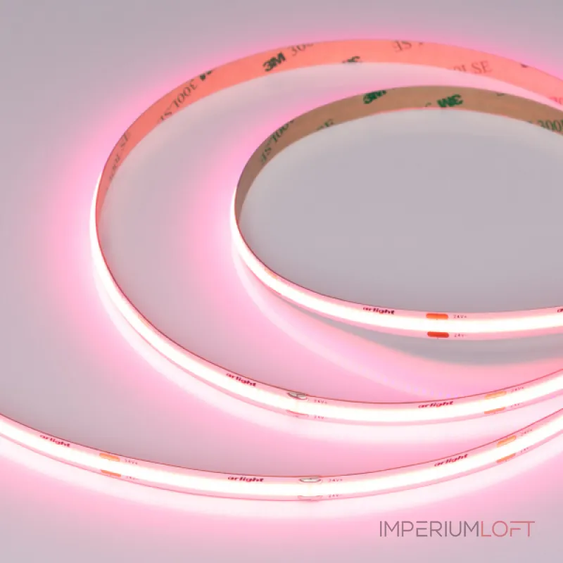 Лента COB-X480-8mm 24В Pink 8 В/м IP20 5м Arlight 047743