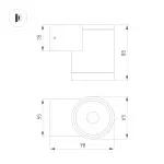 Arlight Светильник LGD-RAY-WALL-R65-9Вт Day4000 GR 23 deg 230В IP65 044852