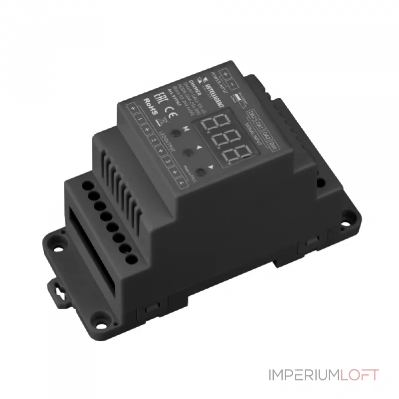 Arlight INTELLIGENT ARLIGHT Диммер SMART-DALI-104-62-ADDR-DIM-DT6-DIN Black 12-24В 4x5A IARL IP20 039147 Arlight INTELLIGENT ARLIGHT Диммер SMART-DALI-104-62-ADDR-DIM-DT6-DIN Black 12-24В 4x5A IARL IP20 039147