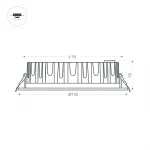 Светильник MS-MIST-BUILT-R105-9Вт Warm3000 WH 110 deg 230В Arlight IP54 041614