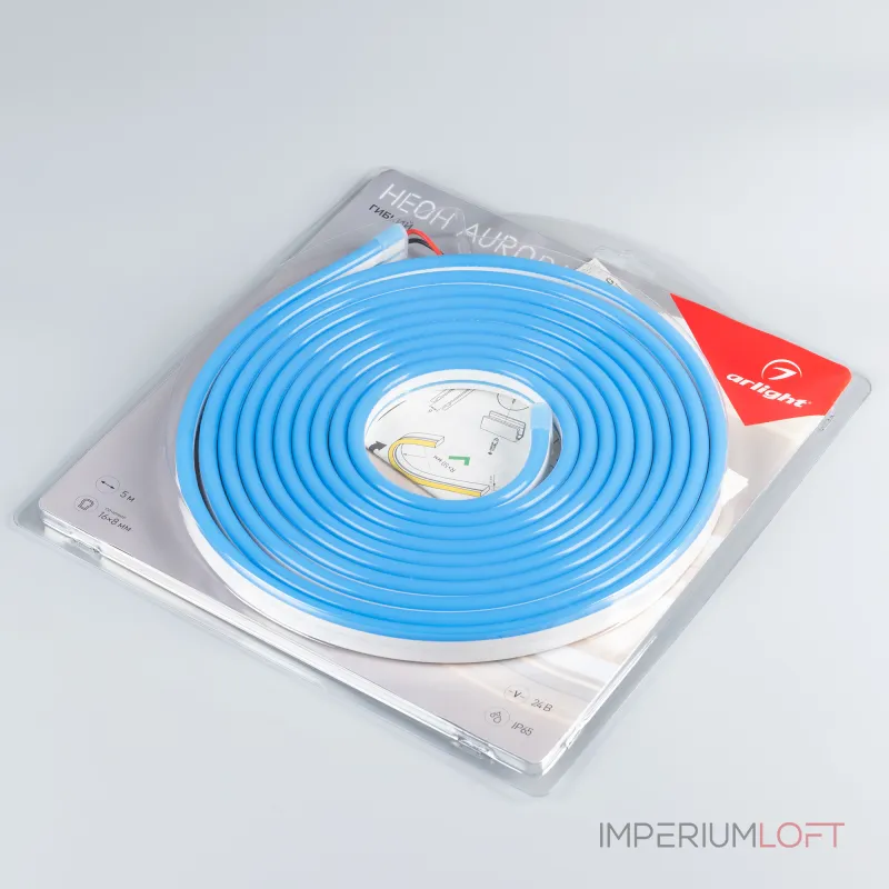 Arlight Лента герметичная AURORA-PS-A120-16x8mm 24В Blue 10 В/м IP65 2835 5м 036691