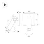 Arlight Светильник SP-READER-NB-S60x60-3Вт Warm3000 NI 20 deg 230В IP20 052944