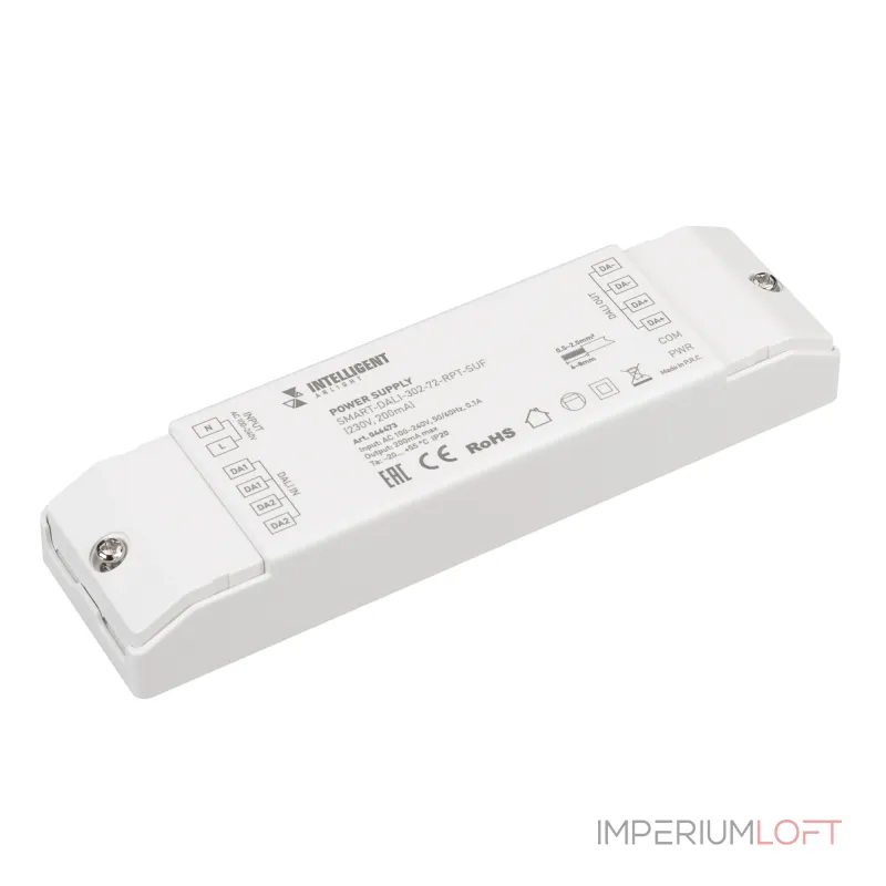 Arlight INTELLIGENT ARLIGHT Блок питания шины SMART-DALI-302-72-RPT-SUF 230В 200mA IARL IP20 046473 Arlight INTELLIGENT ARLIGHT Блок питания шины SMART-DALI-302-72-RPT-SUF 230В 200mA IARL IP20 046473