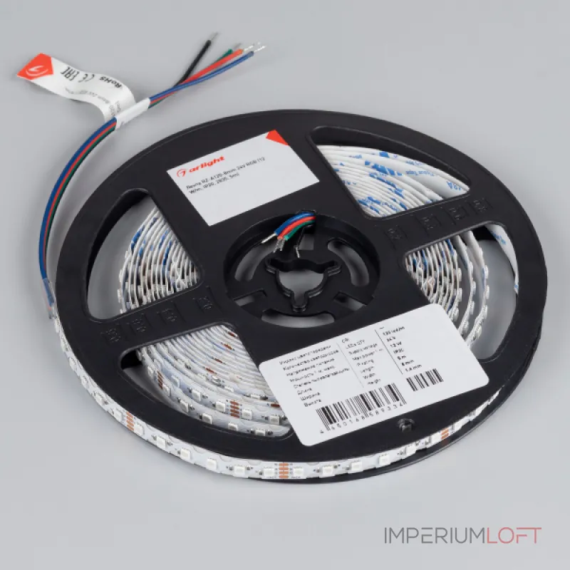 Arlight Лента RZ-A120-8mm 24В RGB 12 В/м IP20 2835 5м 042911