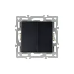 Механизм выключателя двухклавишный непроходной SWT-MK02-PL-BK 250В 16A Arlight 043725