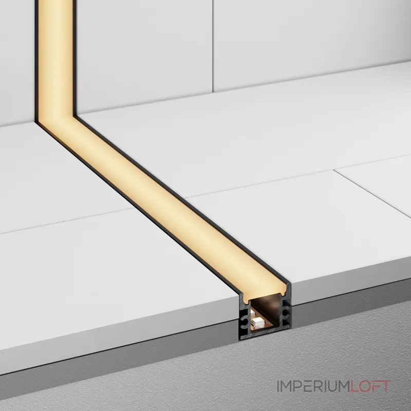 Arlight Профиль FLOOR18-H15-3000 ANOD BLACK Алюминий 045672