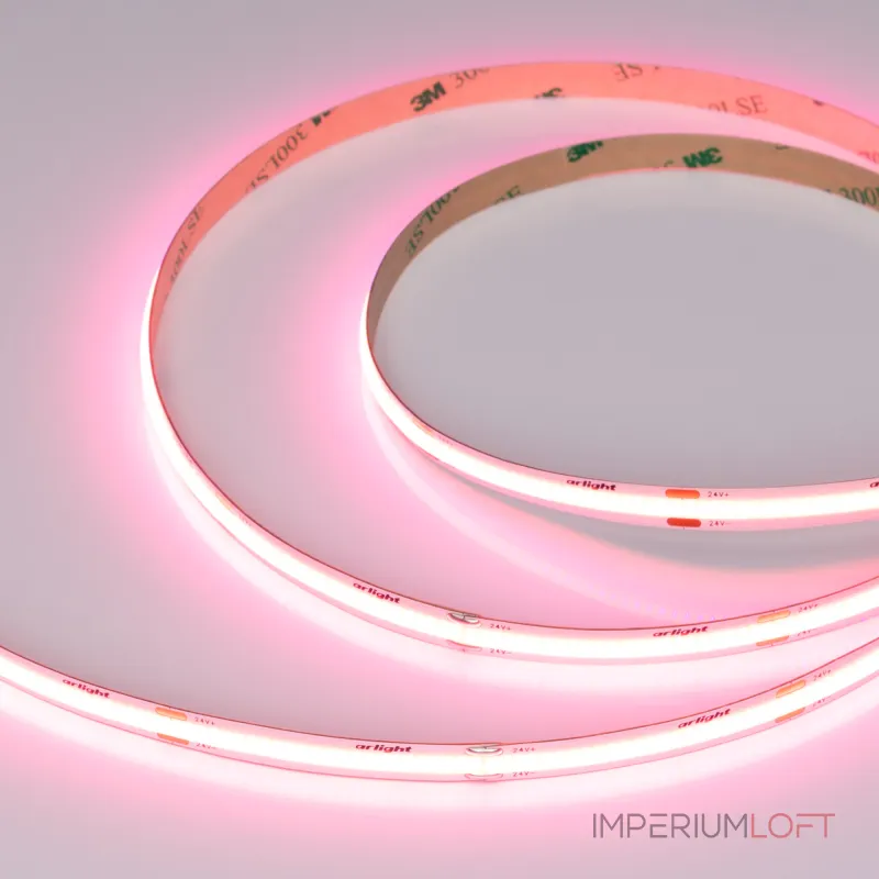 Лента COB-X480-8mm 24В Pink 8 В/м IP20 5м Arlight 047743