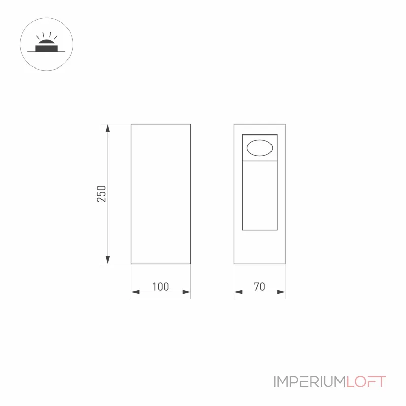 Arlight Светильник LGD-MARK-BOLL-H250-7Вт Warm3000 GR 60 deg 230В IP54 029975